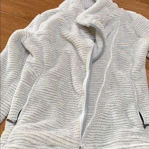 Size small,  Mountain Khaki sweater , gray ,white